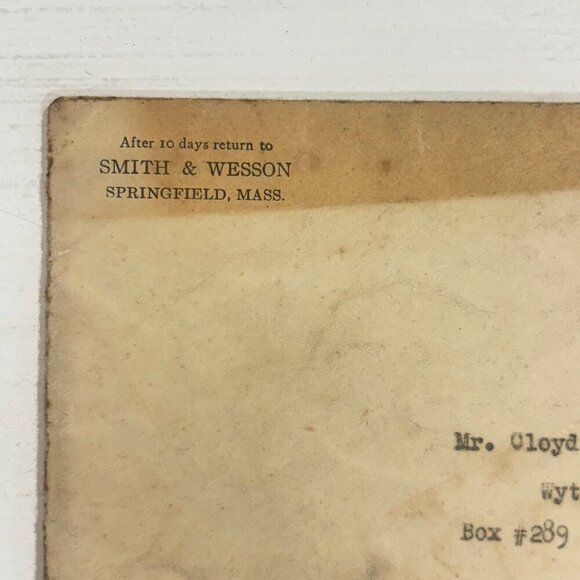 Antique Smith & Wesson Letter Signed Correspondence Ephemera 1921 David H Reddie - Picture 4 of 11